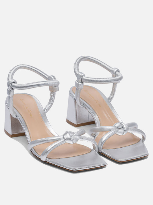 Sandali con tacco 100% leather - 100% leather  Argento - Gianvito Rossi Donna | PLP | VIETTI Online Store | 2
