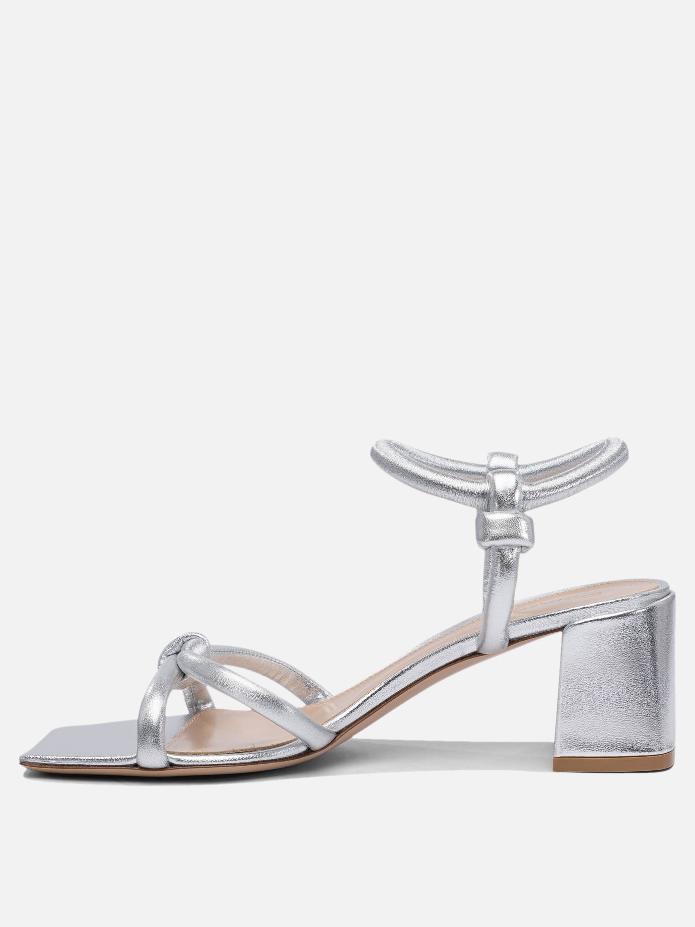 Sandali con tacco 100% leather - 100% leather  Argento - Gianvito Rossi Donna | PDP | VIETTI Online Store | thumbnail_3