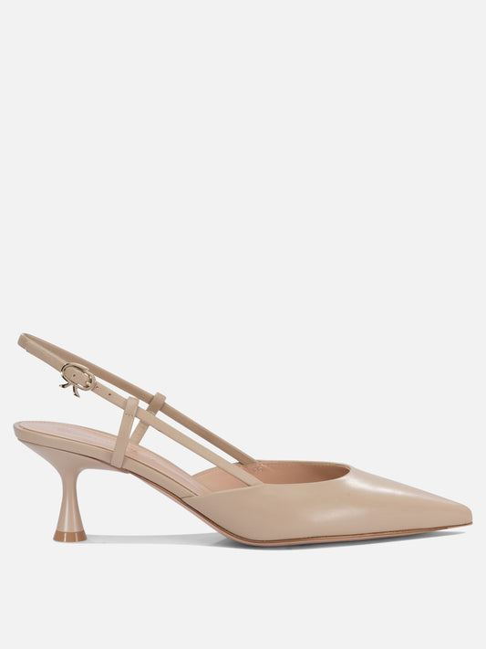 Slingback 100% leather - 100% leather  Beige - Gianvito Rossi Donna | PLP | VIETTI Online Store 
