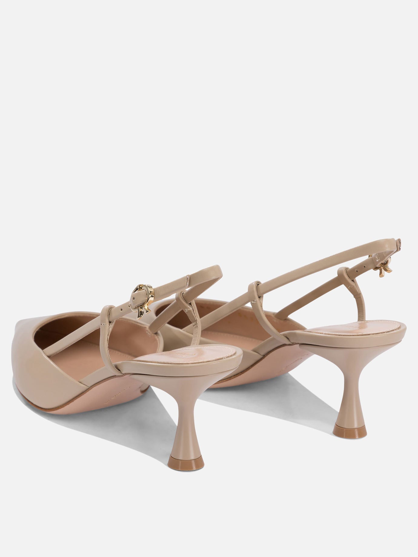 Slingbacks 100% leather - 100% leather  Beige - Gianvito Rossi Women | PDP | VIETTI Online Store | thumbnail_4