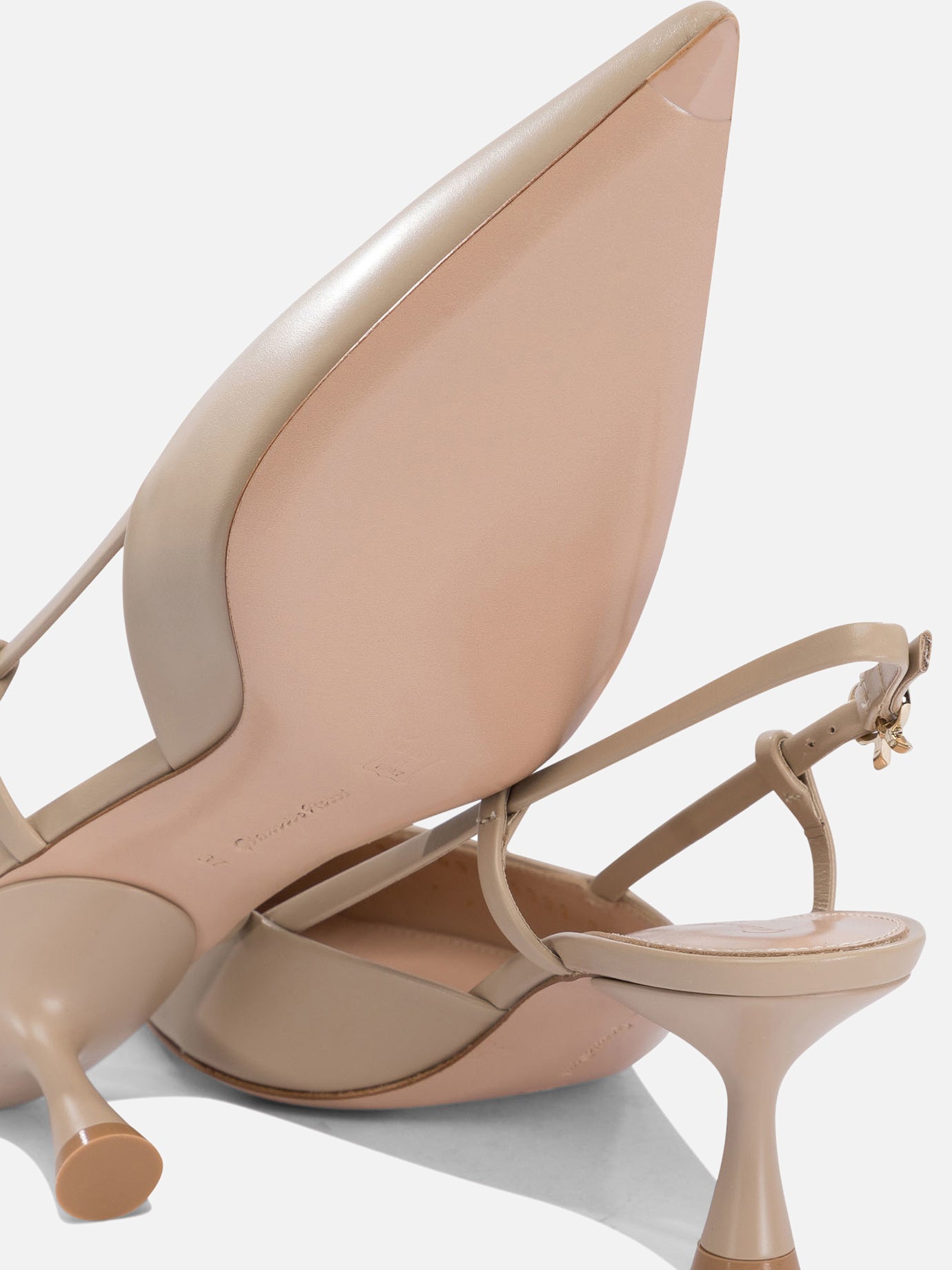 Slingbacks 100% leather - 100% leather  Beige - Gianvito Rossi Women | PDP | VIETTI Online Store | thumbnail_5