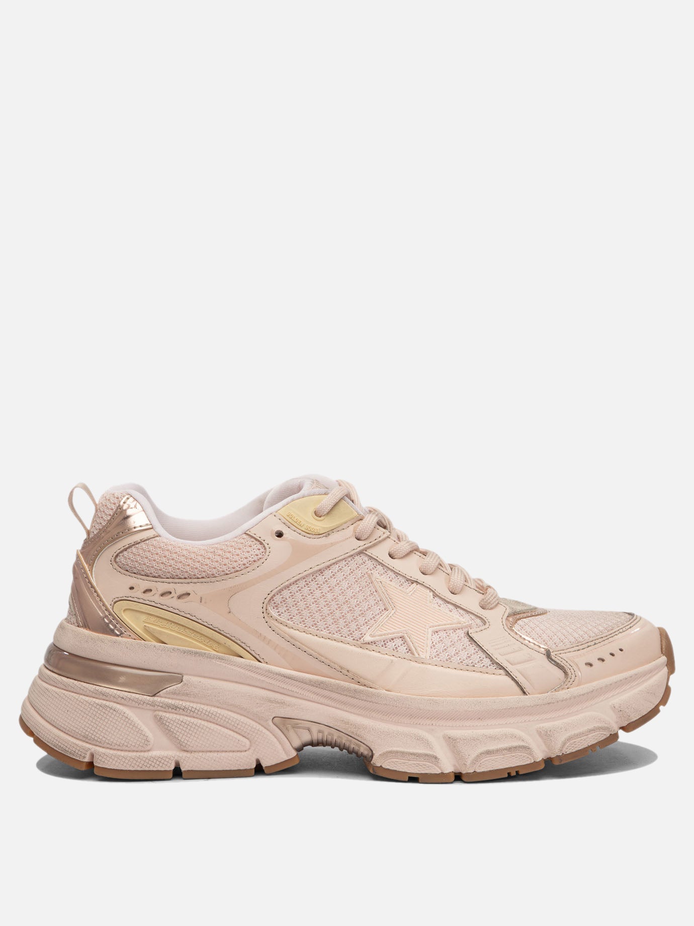 Low top sneakers 49% polyester 30% cow leather 12% polyurethane textile 9% ovine leather - 100% rubber  Pink - Golden Goose Women | PDP | VIETTI Online Store | Zoom-Modal
