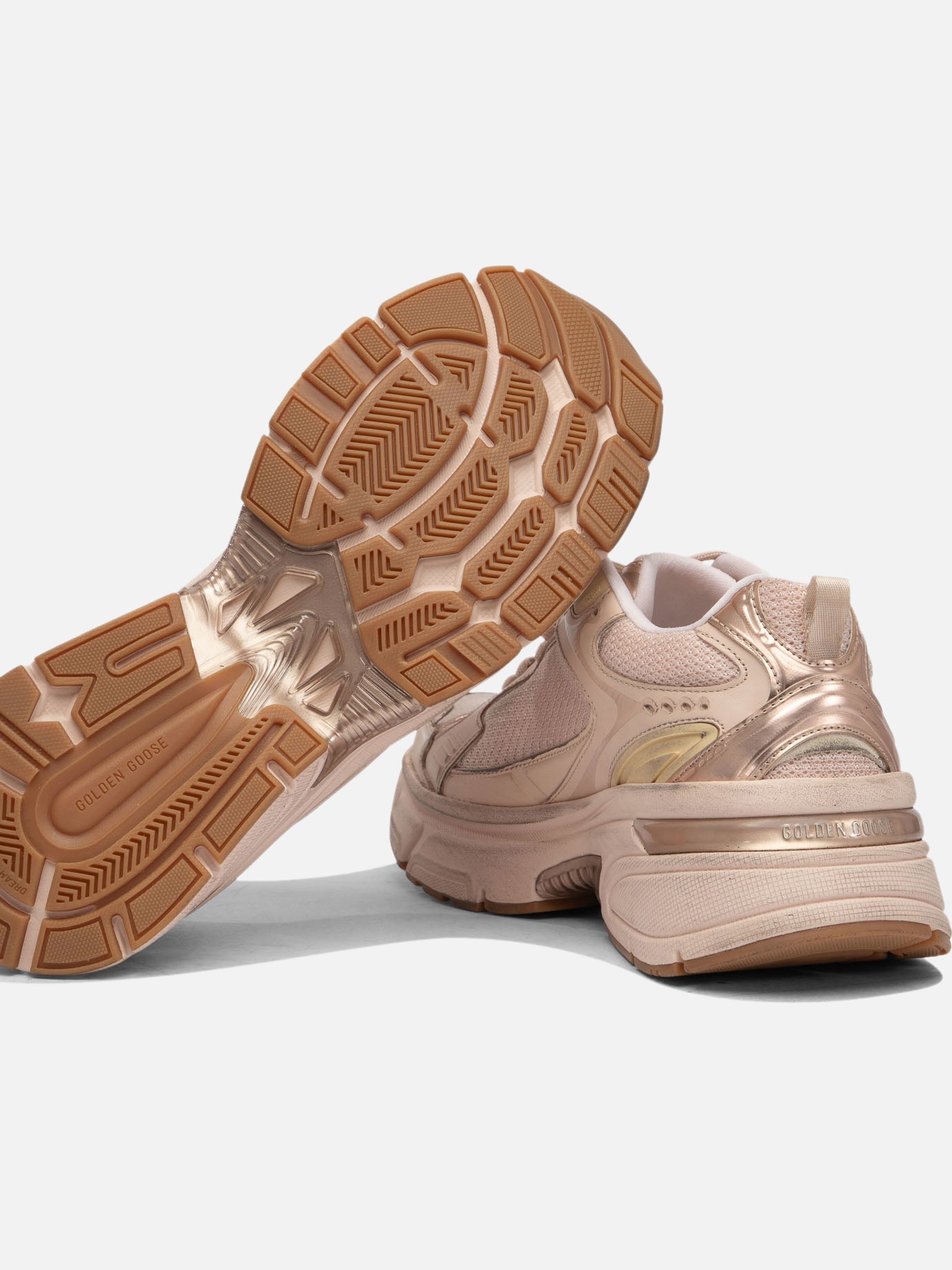 Low top sneakers 49% polyester 30% cow leather 12% polyurethane textile 9% ovine leather - 100% rubber  Pink - Golden Goose Women | PDP | VIETTI Online Store | Zoom-Modal_5
