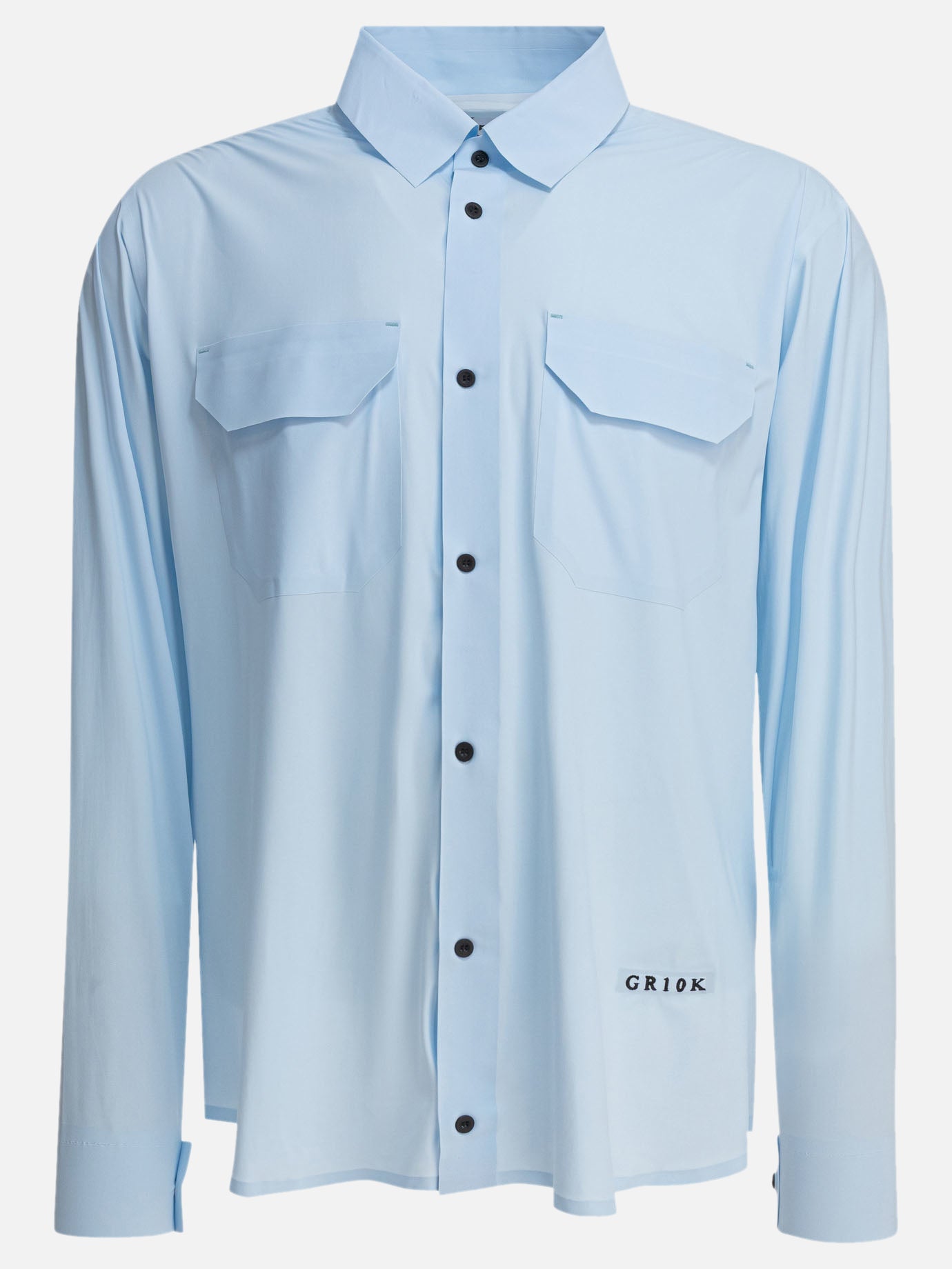 Camicie casual Solid colour  Azzurro - Gr10K Uomo | PDP | VIETTI Online Store | thumbnail