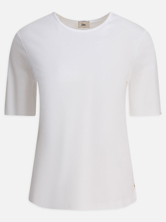 T-shirt scollo rotondo Solid colour  Bianco - Herno Donna | PLP | VIETTI Online Store 
