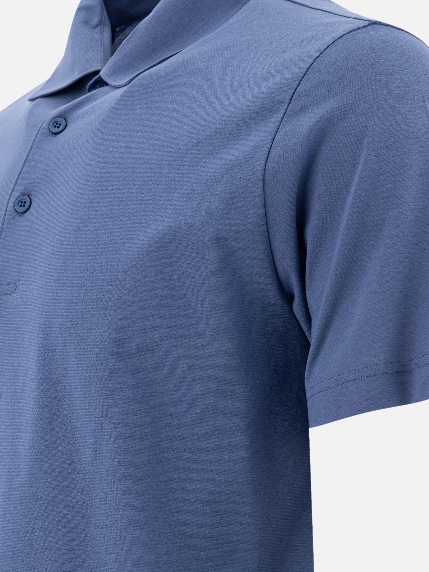 Polo shirts with buttons Solid colour  Light blue - Herno Men | PDP | VIETTI Online Store | thumbnail_4