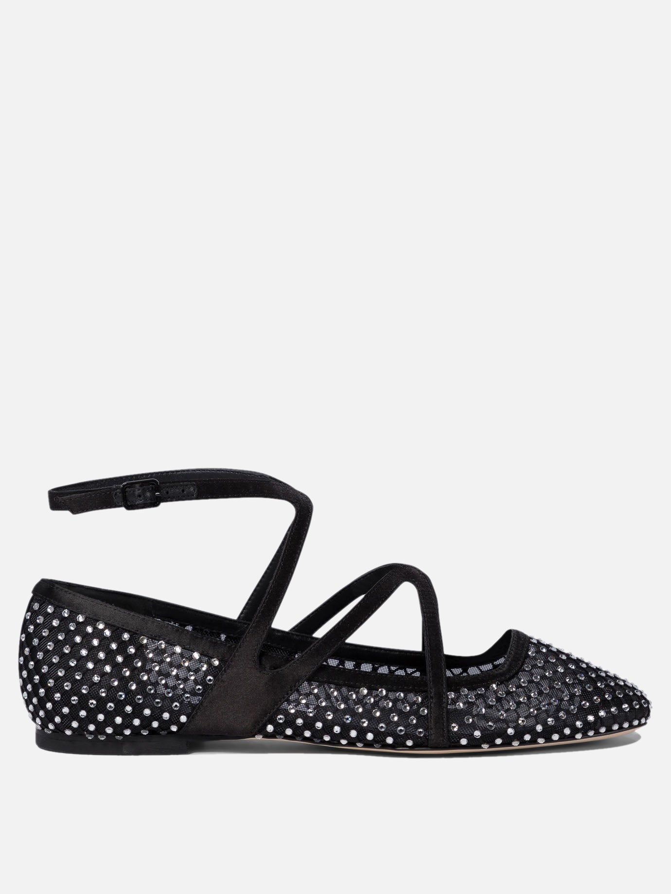 Ballerine classiche 80% polyamide 20% leather - 95% leather 5% rubber  Nero - Jimmy Choo Donna | PDP | VIETTI Online Store | Zoom-Modal
