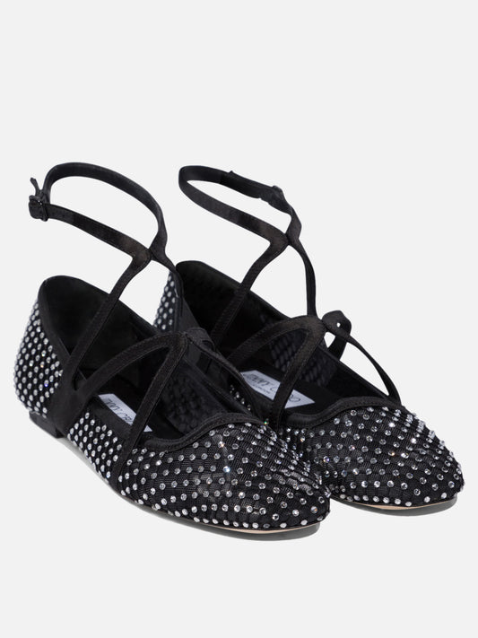 Ballerine classiche 80% polyamide 20% leather - 95% leather 5% rubber  Nero - Jimmy Choo Donna | PLP | VIETTI Online Store | 2
