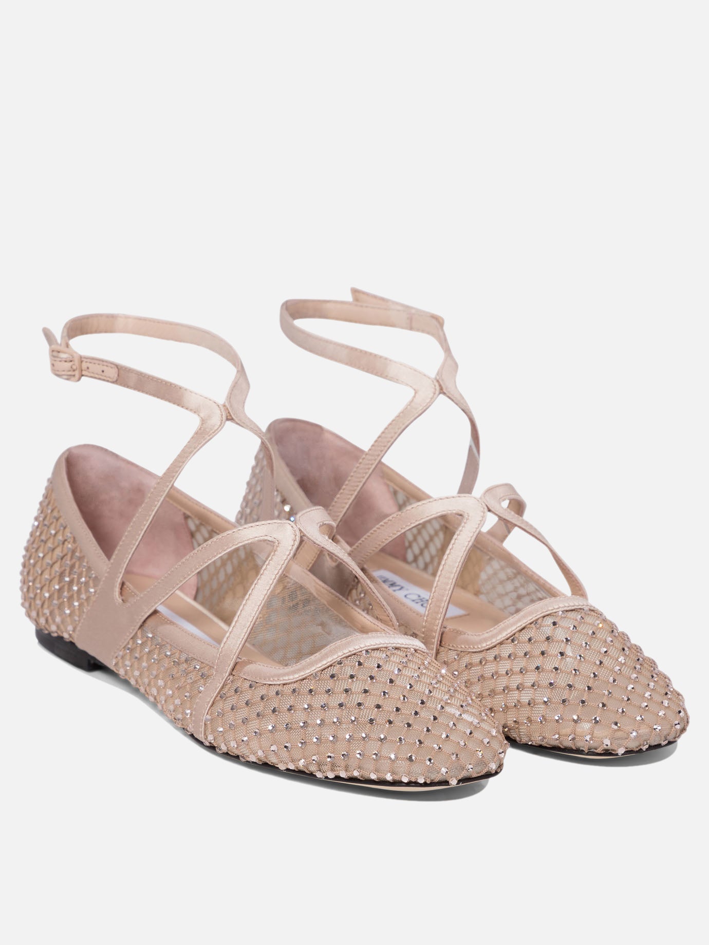 Ballerine classiche 80% polyamide 20% leather - 95% leather 5% rubber  Rosa - Jimmy Choo Donna | PDP | VIETTI Online Store | Zoom-Modal_2
