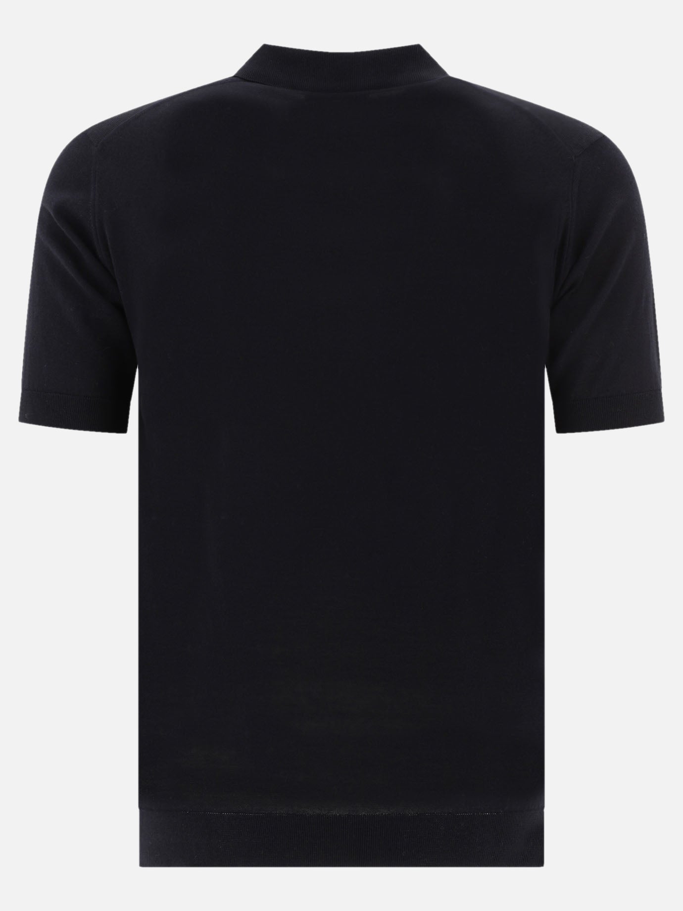 Polo con bottoni Solid colour  Nero - John Smedley Uomo | PDP | VIETTI Online Store | thumbnail_2
