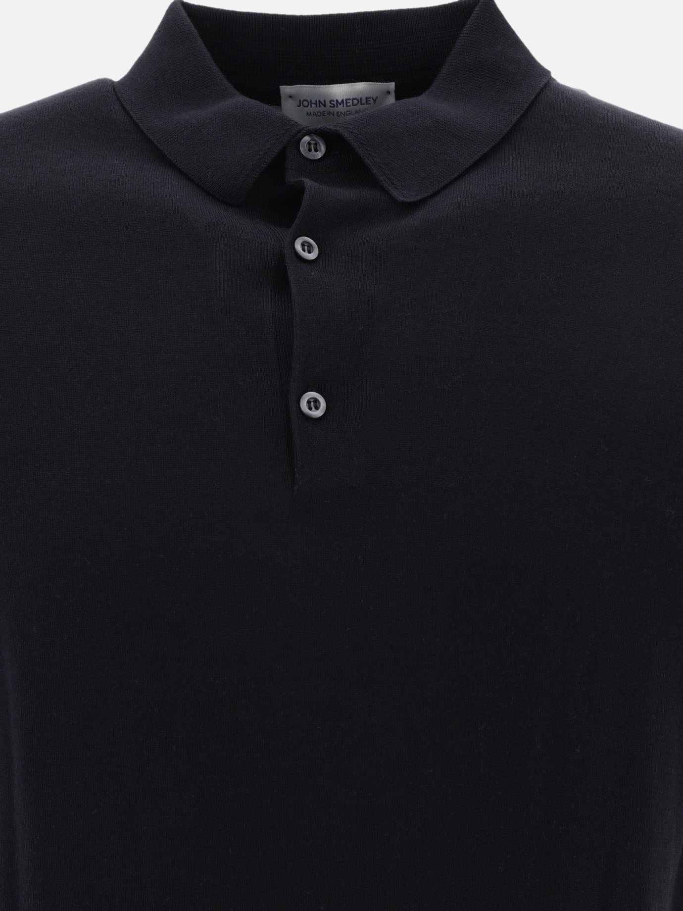 Polo con bottoni Solid colour  Nero - John Smedley Uomo | PDP | VIETTI Online Store | Zoom-Modal_3
