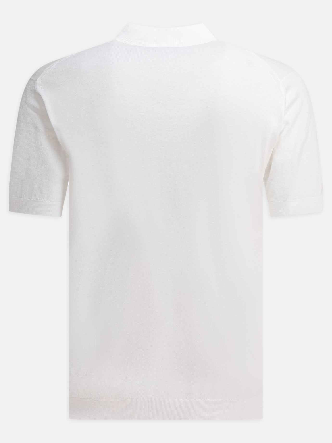 Polo con bottoni Solid colour  Bianco - John Smedley Uomo | PDP | VIETTI Online Store | thumbnail_2