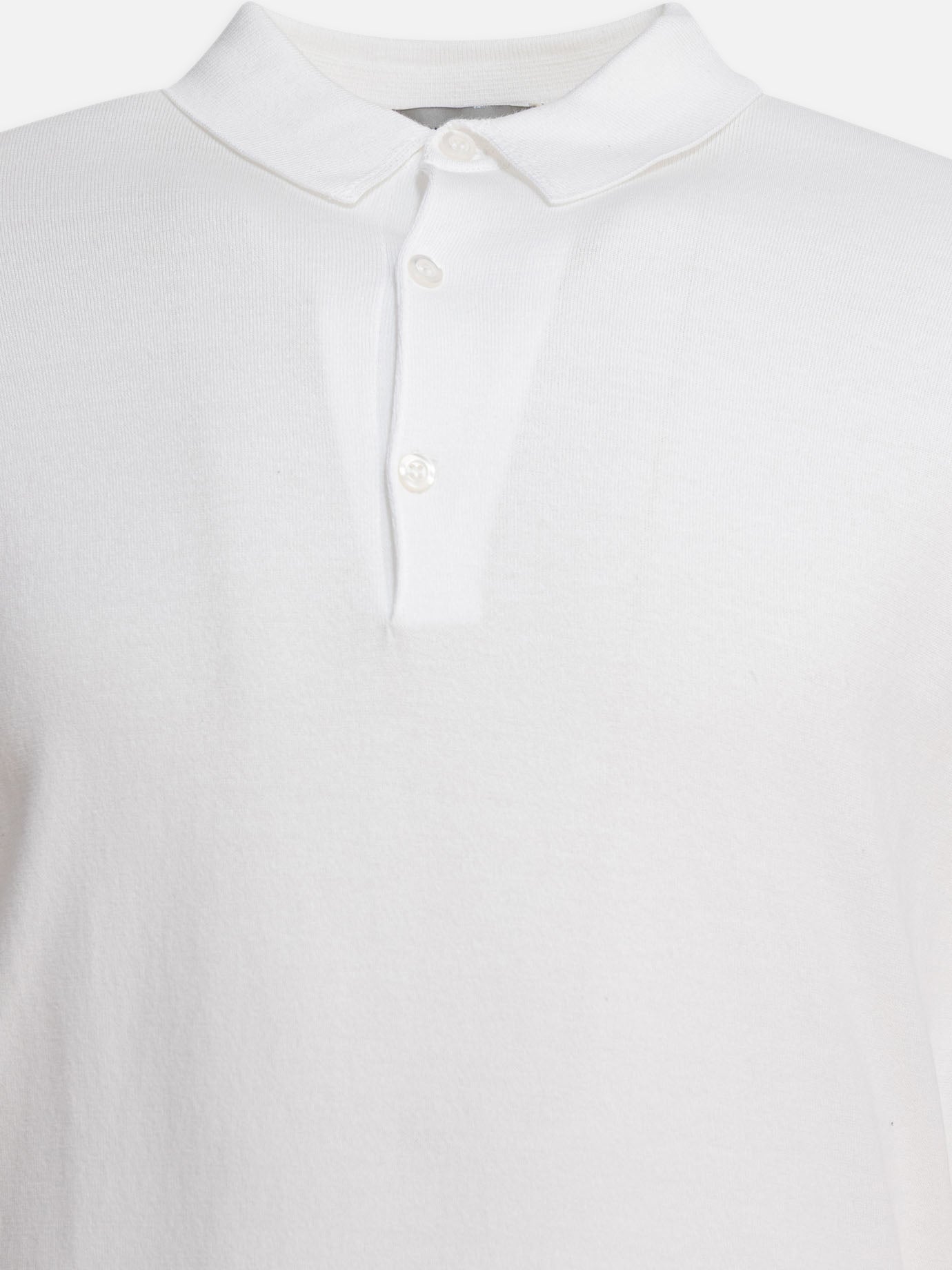 Polo con bottoni Solid colour  Bianco - John Smedley Uomo | PDP | VIETTI Online Store | Zoom-Modal_3
