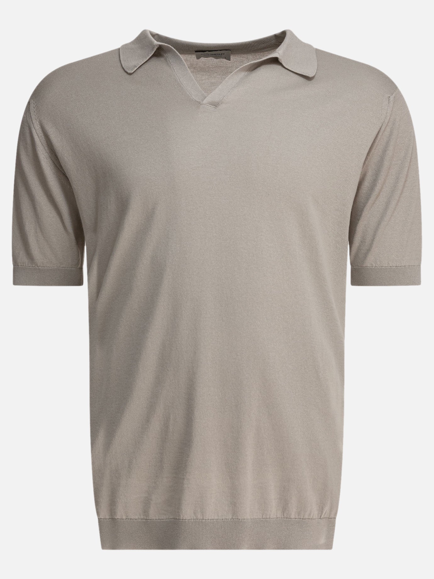 Polo shirts without buttons Solid colour  Grey - John Smedley Men | PDP | VIETTI Online Store | thumbnail