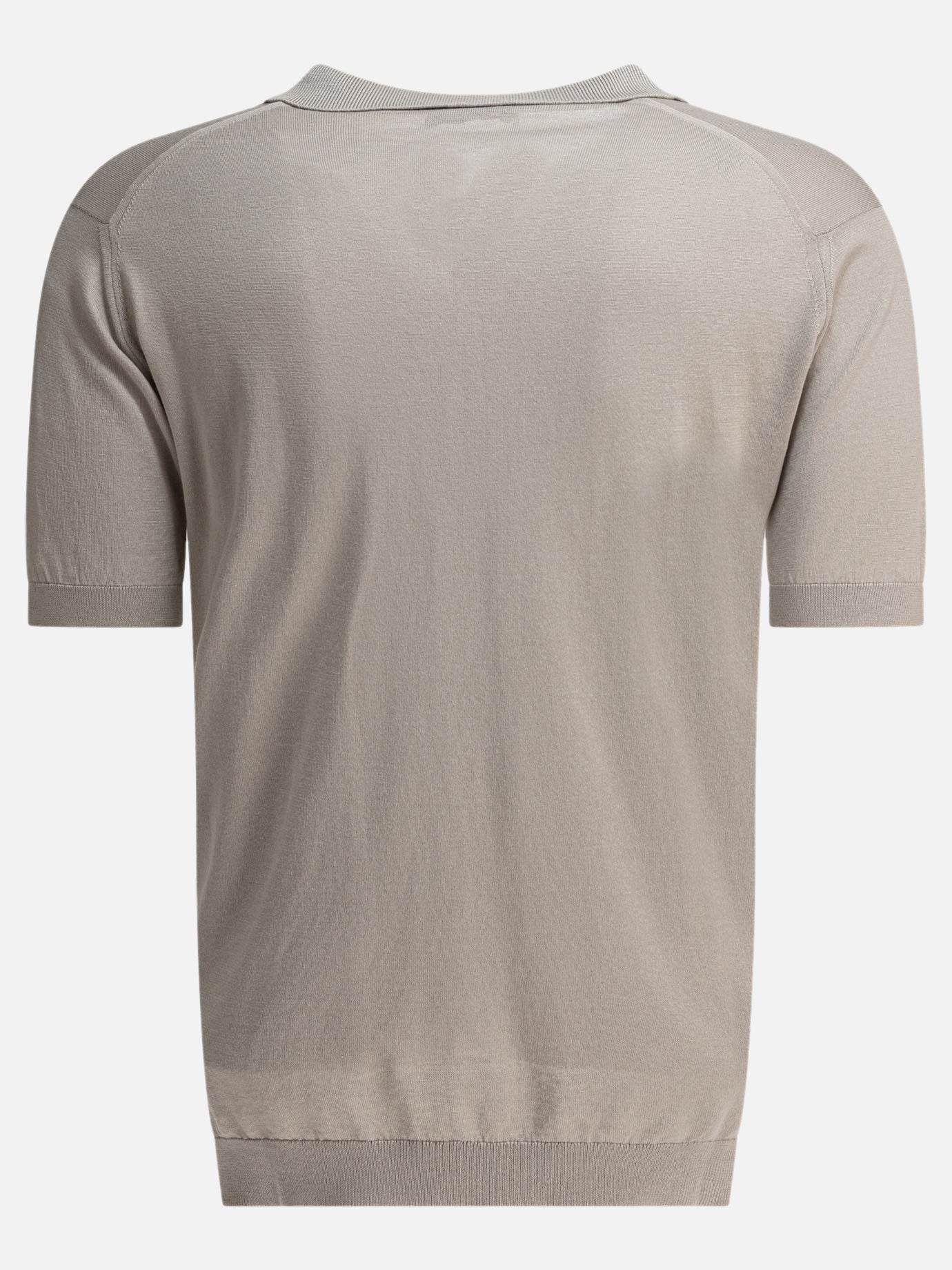 Polo shirts without buttons Solid colour  Grey - John Smedley Men | PDP | VIETTI Online Store | thumbnail_2