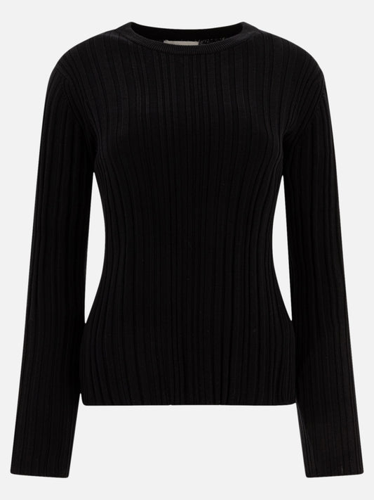 T-shirt girocollo Solid colour  Nero - Loulou Studio Donna | PLP | VIETTI Online Store 
