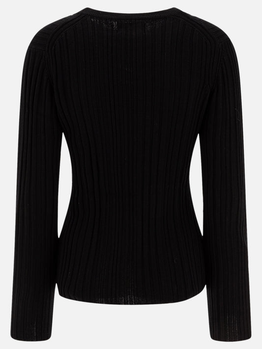 T-shirt girocollo Solid colour  Nero - Loulou Studio Donna | PLP | VIETTI Online Store | 2
