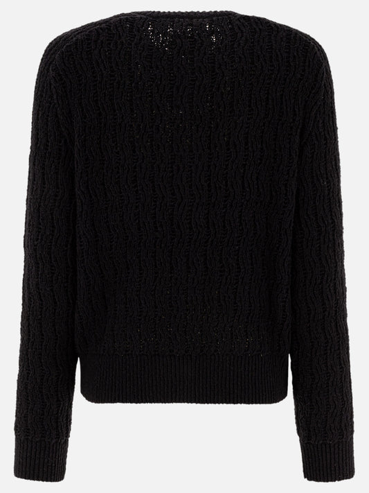 Cardigan Textured knit  Nero - Loulou Studio Donna | PLP | VIETTI Online Store | 2
