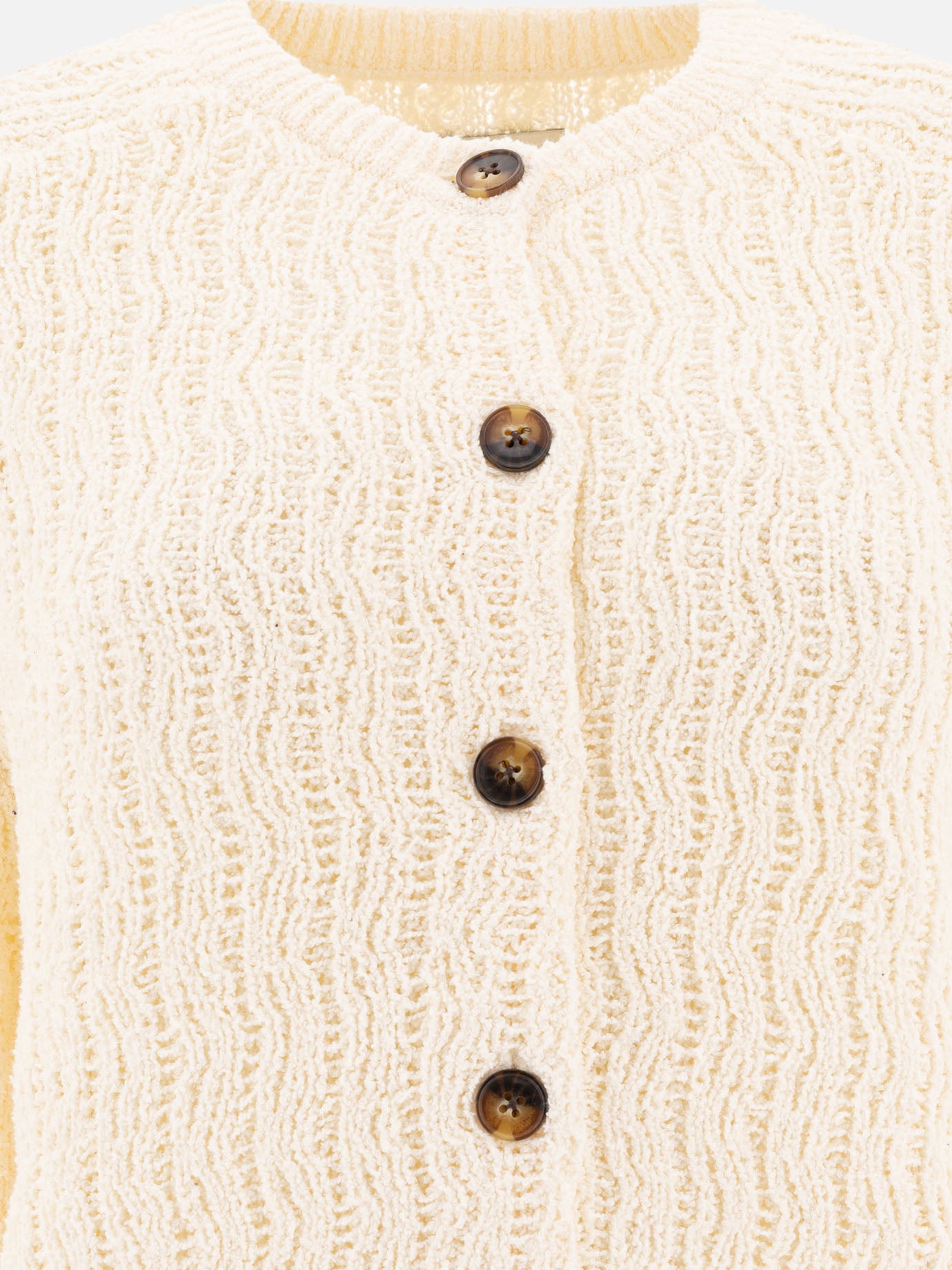 Cardigans Textured knit  White - Loulou Studio Women | PDP | VIETTI Online Store | thumbnail_3