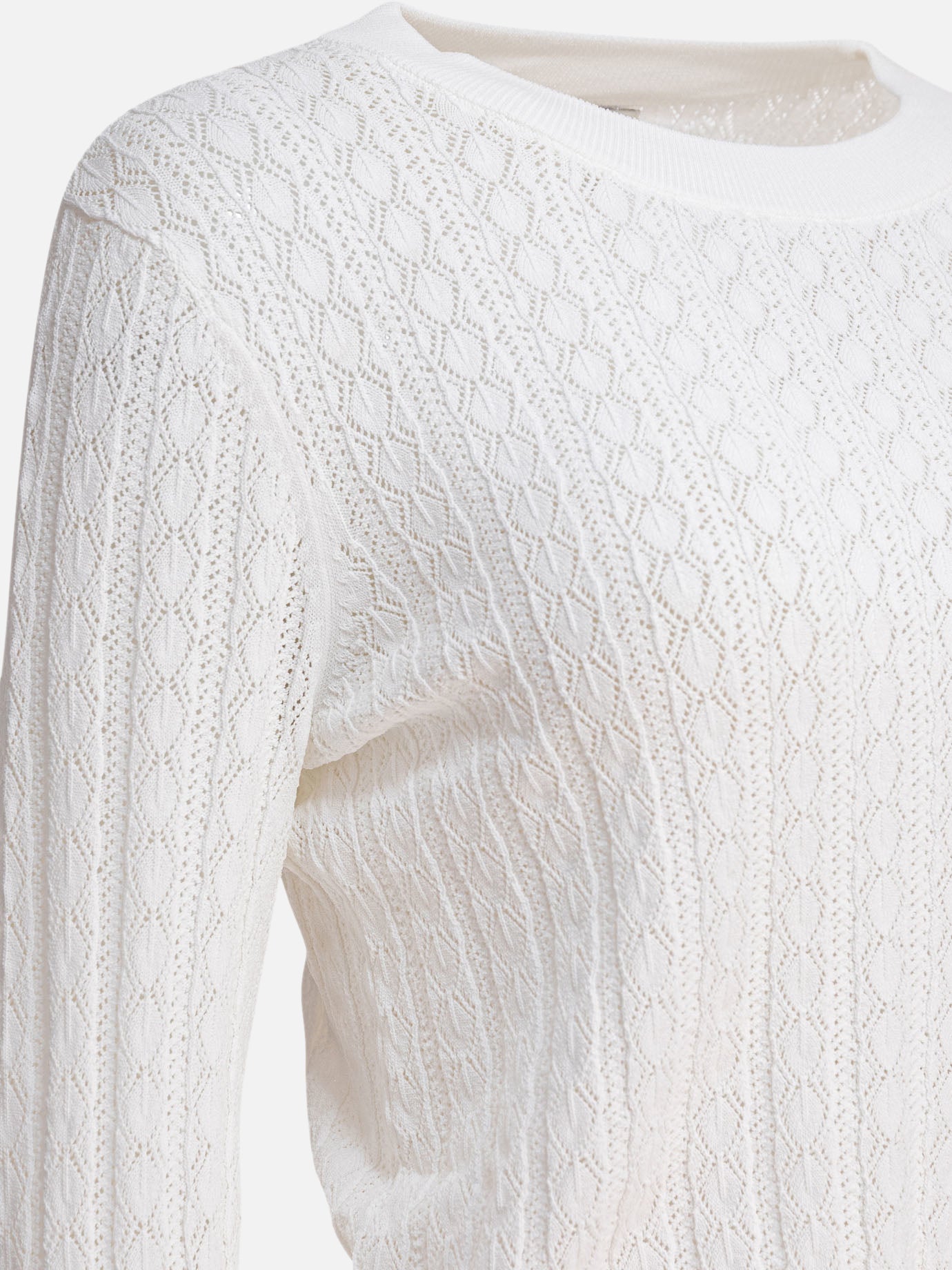 Crewneck sweaters Solid colour  White - Loulou Studio Women | PDP | VIETTI Online Store | Zoom-Modal_4
