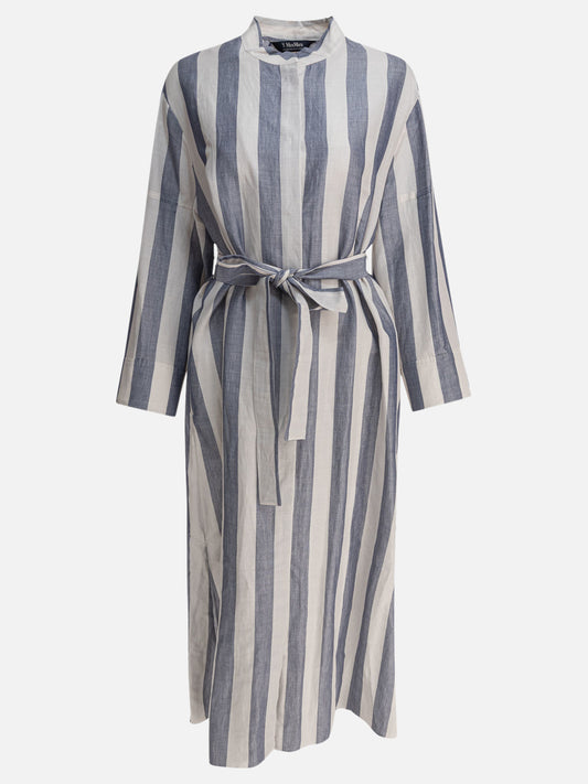 Abiti lunghi Striped  Bianco - Max Mara S Donna | PDP | VIETTI Online Store 
