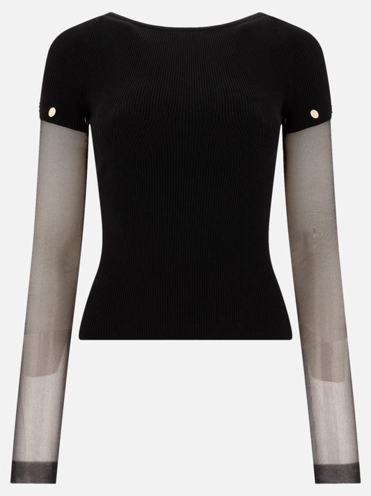 T-shirt girocollo Solid colour  Nero - Max Mara Sportmax Donna | PLP | VIETTI Online Store 
