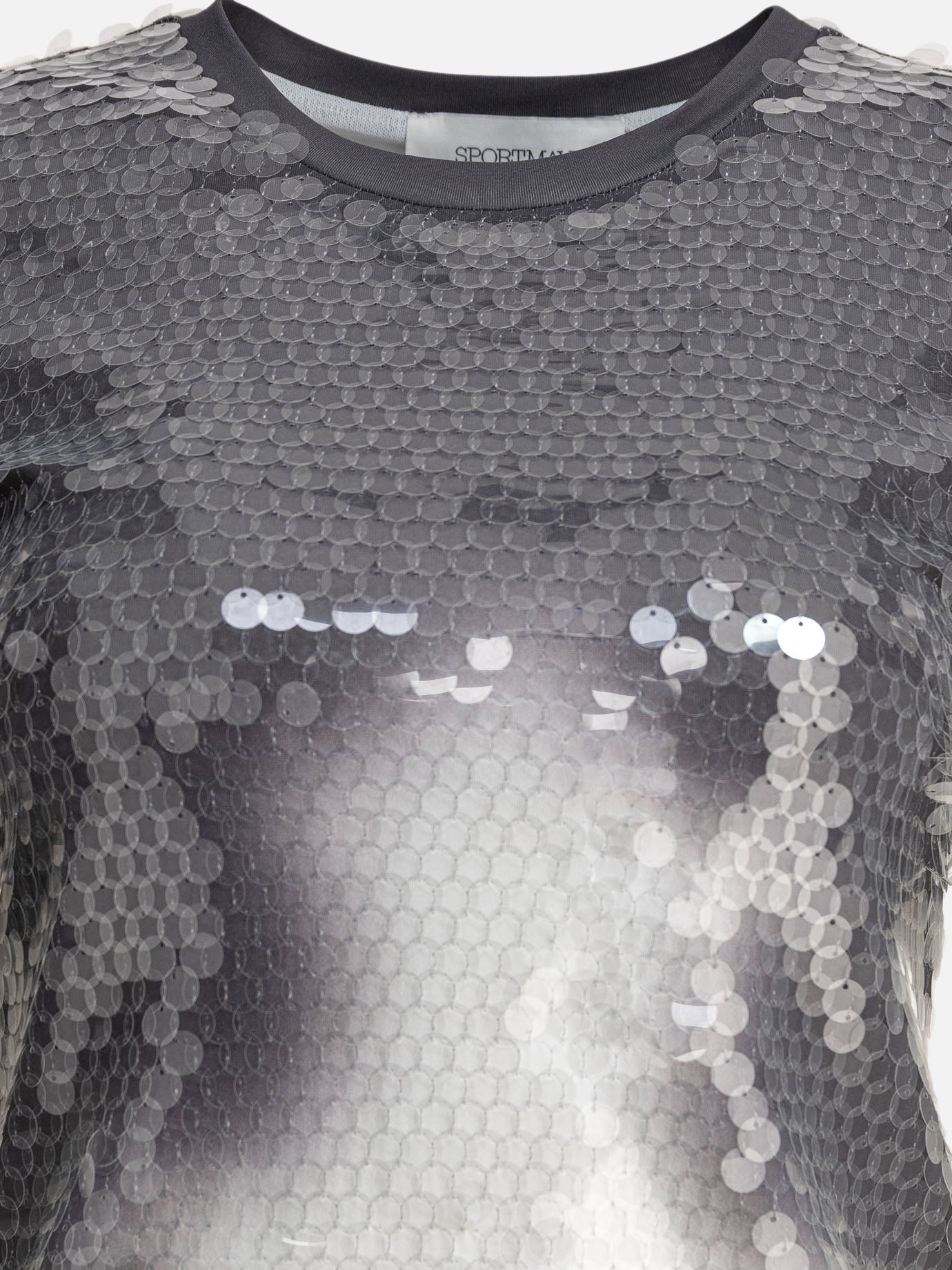 T-shirt girocollo Solid colour  Grigio - Max Mara Sportmax Donna | PDP | VIETTI Online Store | Zoom-Modal_3

