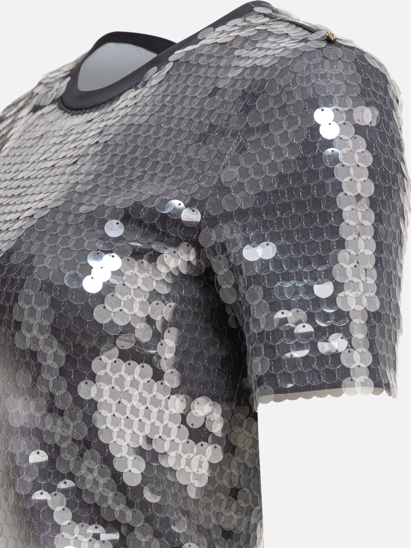 T-shirt girocollo Solid colour  Grigio - Max Mara Sportmax Donna | PDP | VIETTI Online Store | Zoom-Modal_4
