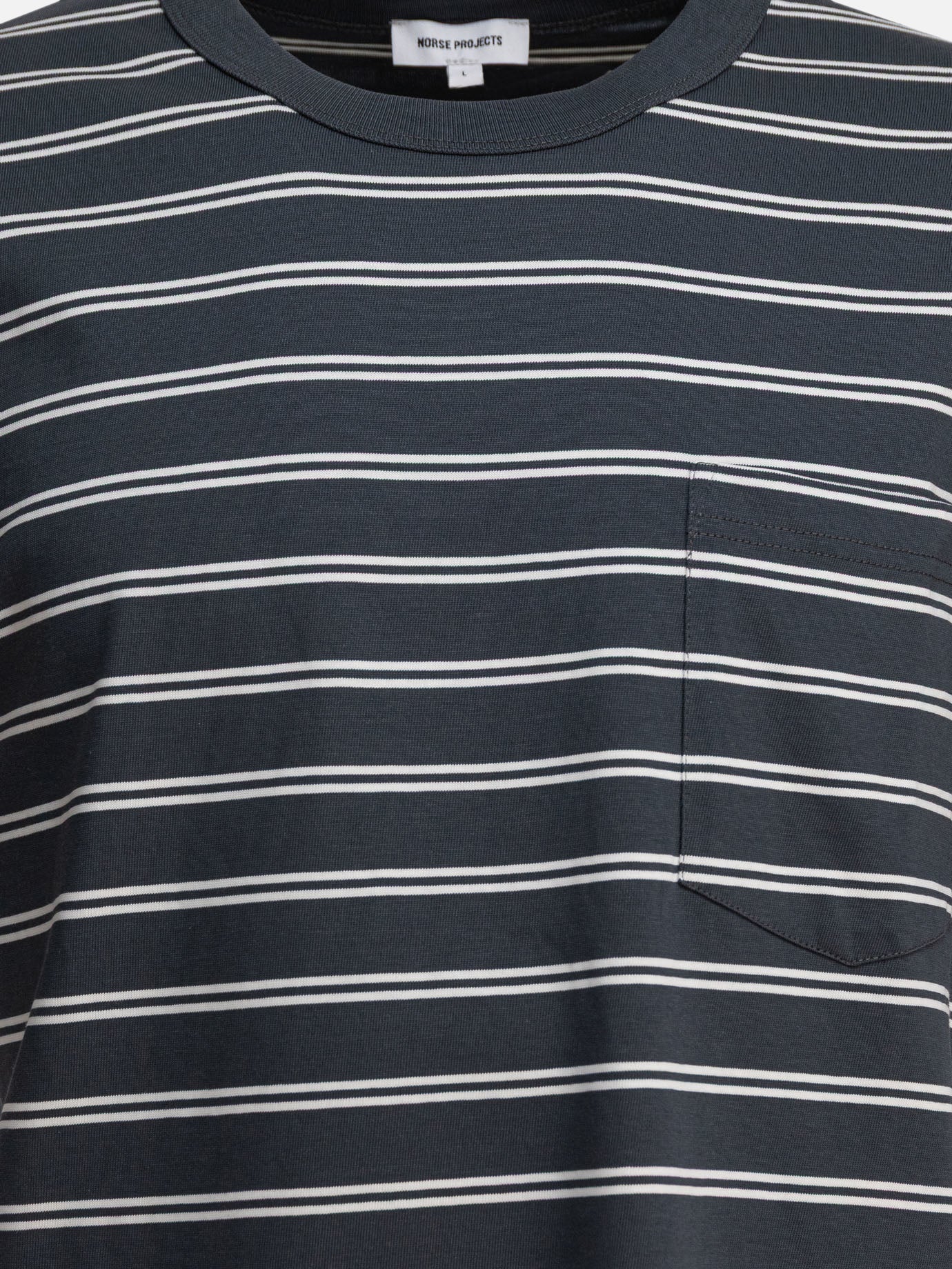 T-shirt girocollo Striped  Grigio - Norse Projects Uomo | PDP | VIETTI Online Store | thumbnail_3