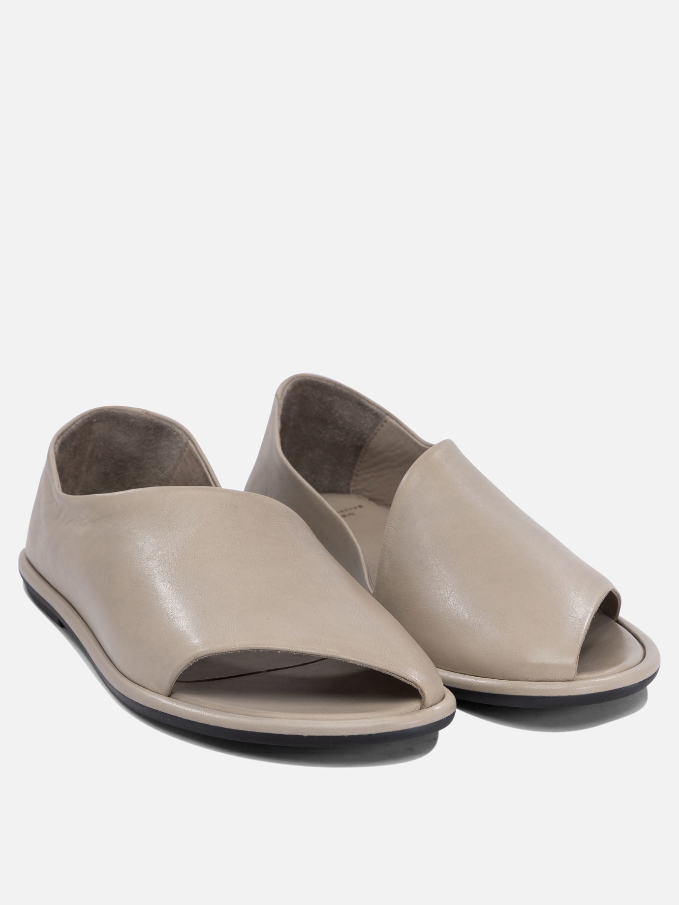 Flat sandals 100% leather - 100% rubber  Black - Officine Creative Women | PDP | VIETTI Online Store | thumbnail_2