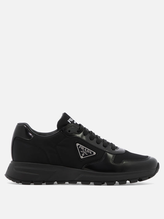 Prada "PRAX 01" leather and Re-Nylon sneakers Black