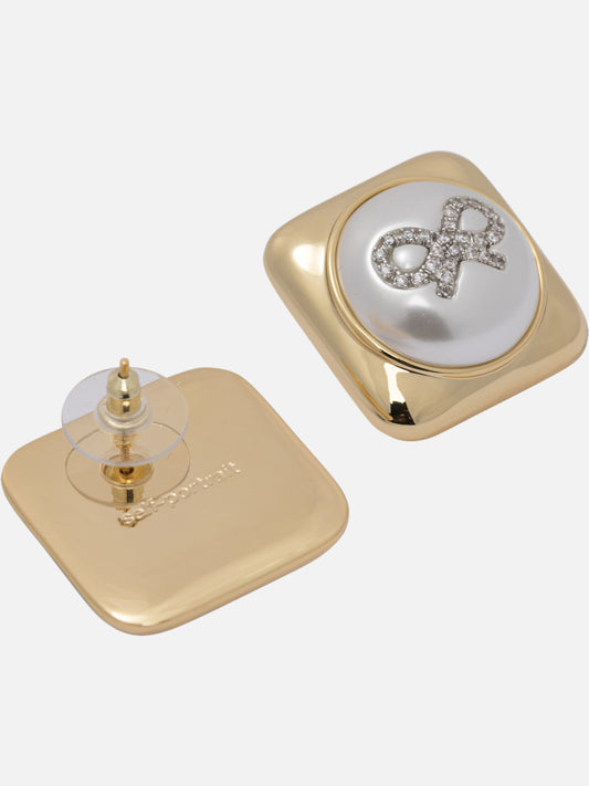 Orecchini 80% brass 20% stainless steel - 50% cubic zirconia 50% faux pearl  Oro - Self-portrait Donna | PLP | VIETTI Online Store | 2
