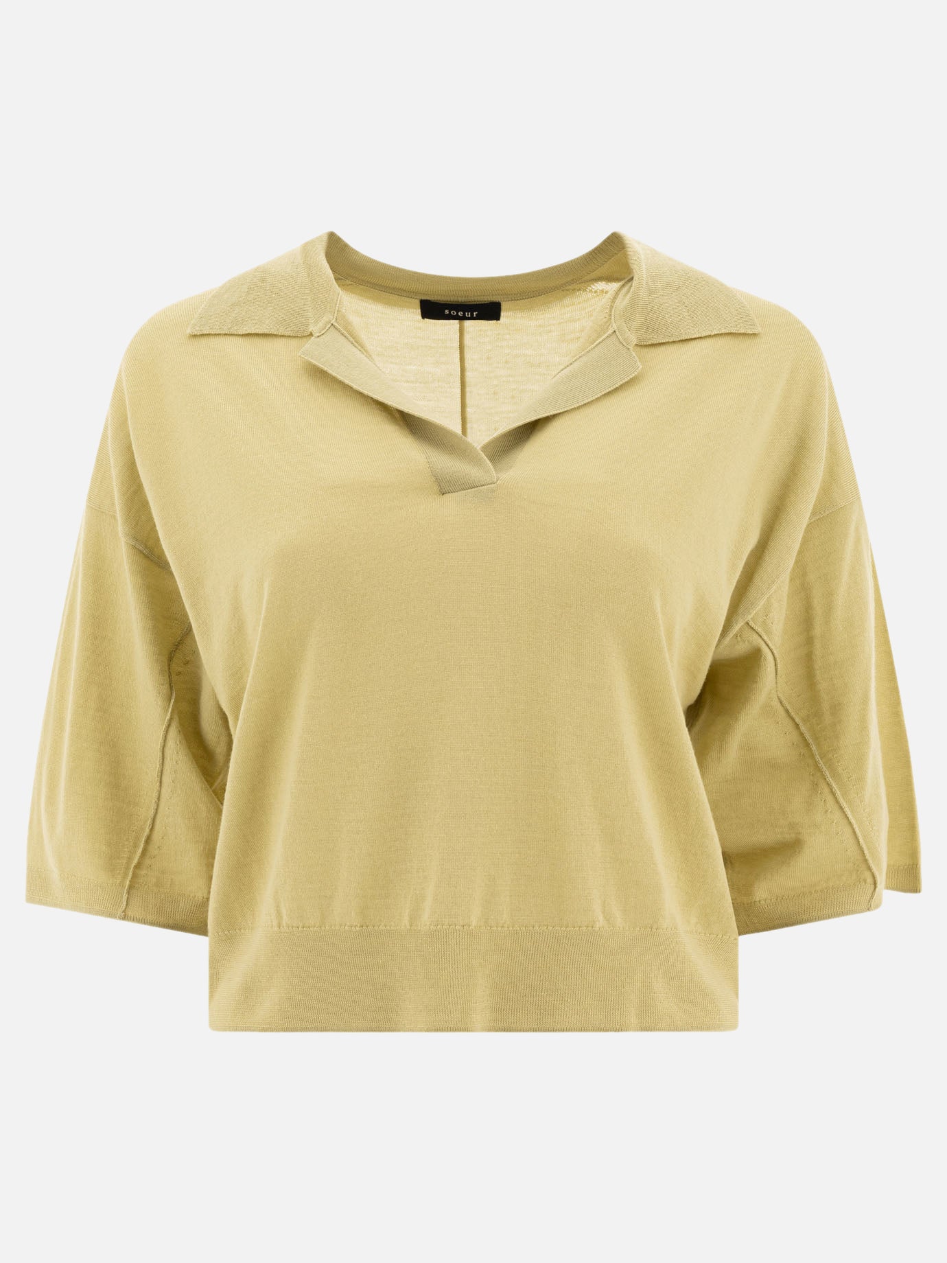 Polo shirts without buttons Solid colour  Green - Soeur Women | PDP | VIETTI Online Store | thumbnail
