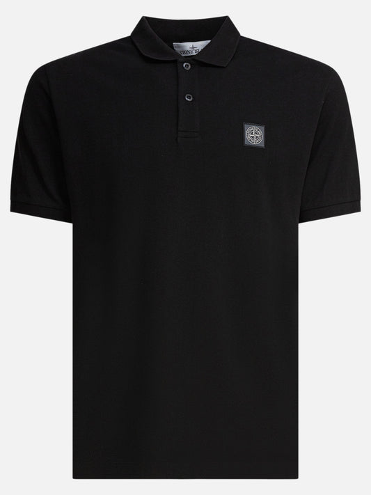 Polo con bottoni Logo  Nero - Stone Island Uomo | PLP | VIETTI Online Store 
