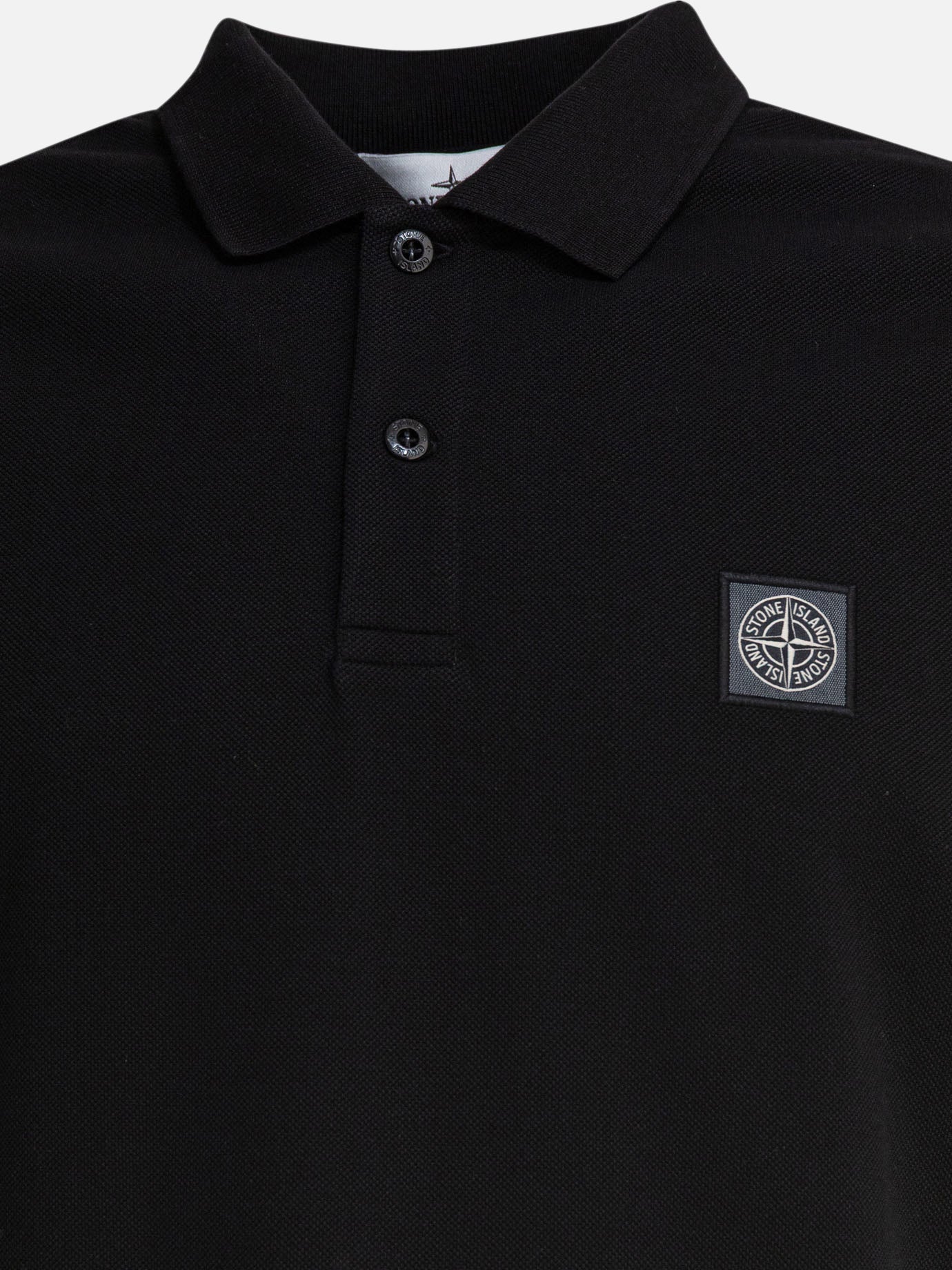 Polo con bottoni Logo  Nero - Stone Island Uomo | PDP | VIETTI Online Store | Zoom-Modal_3
