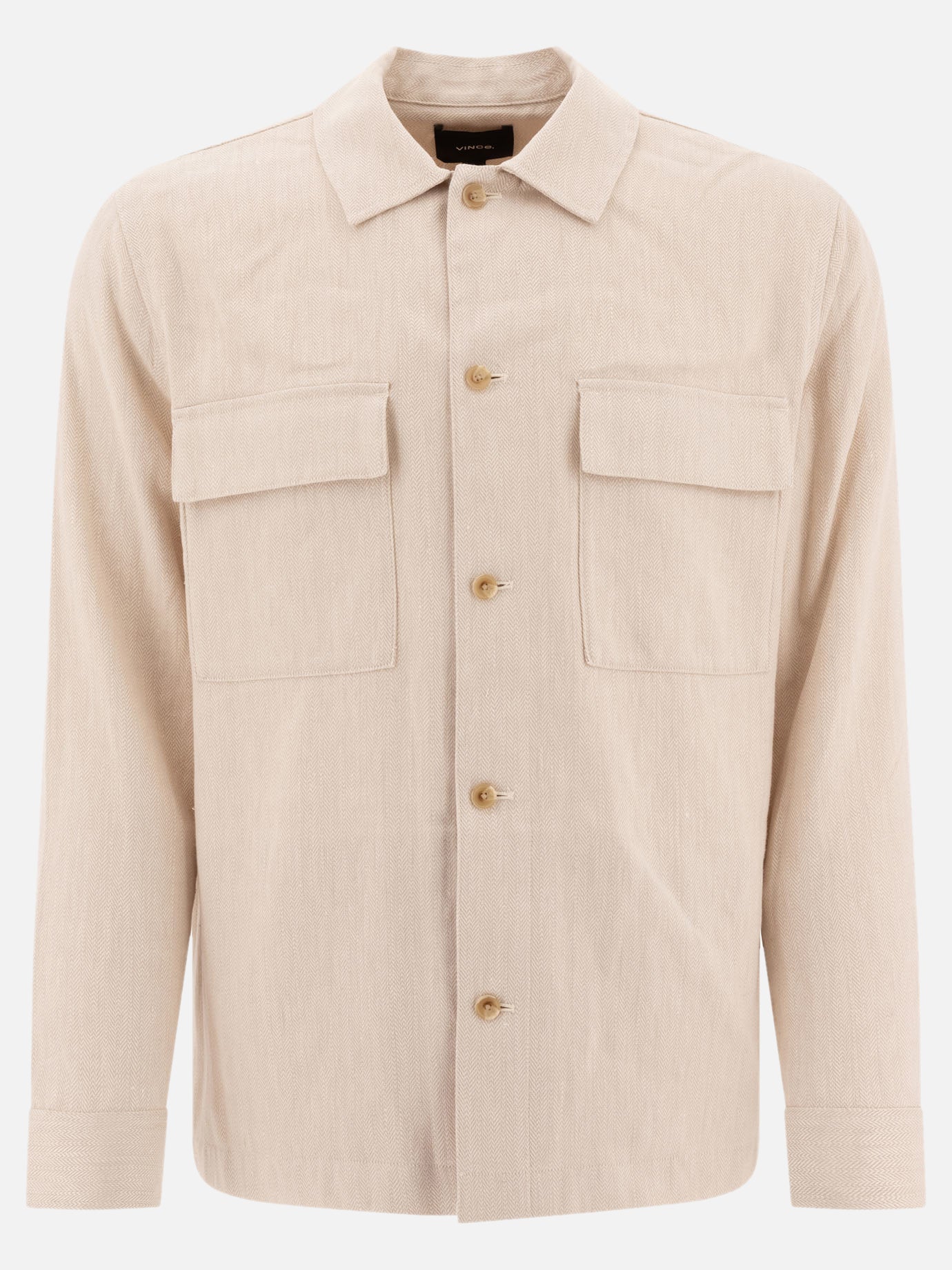 Overshirt jackets Solid colour  Beige - Vince Men | PDP | VIETTI Online Store | thumbnail
