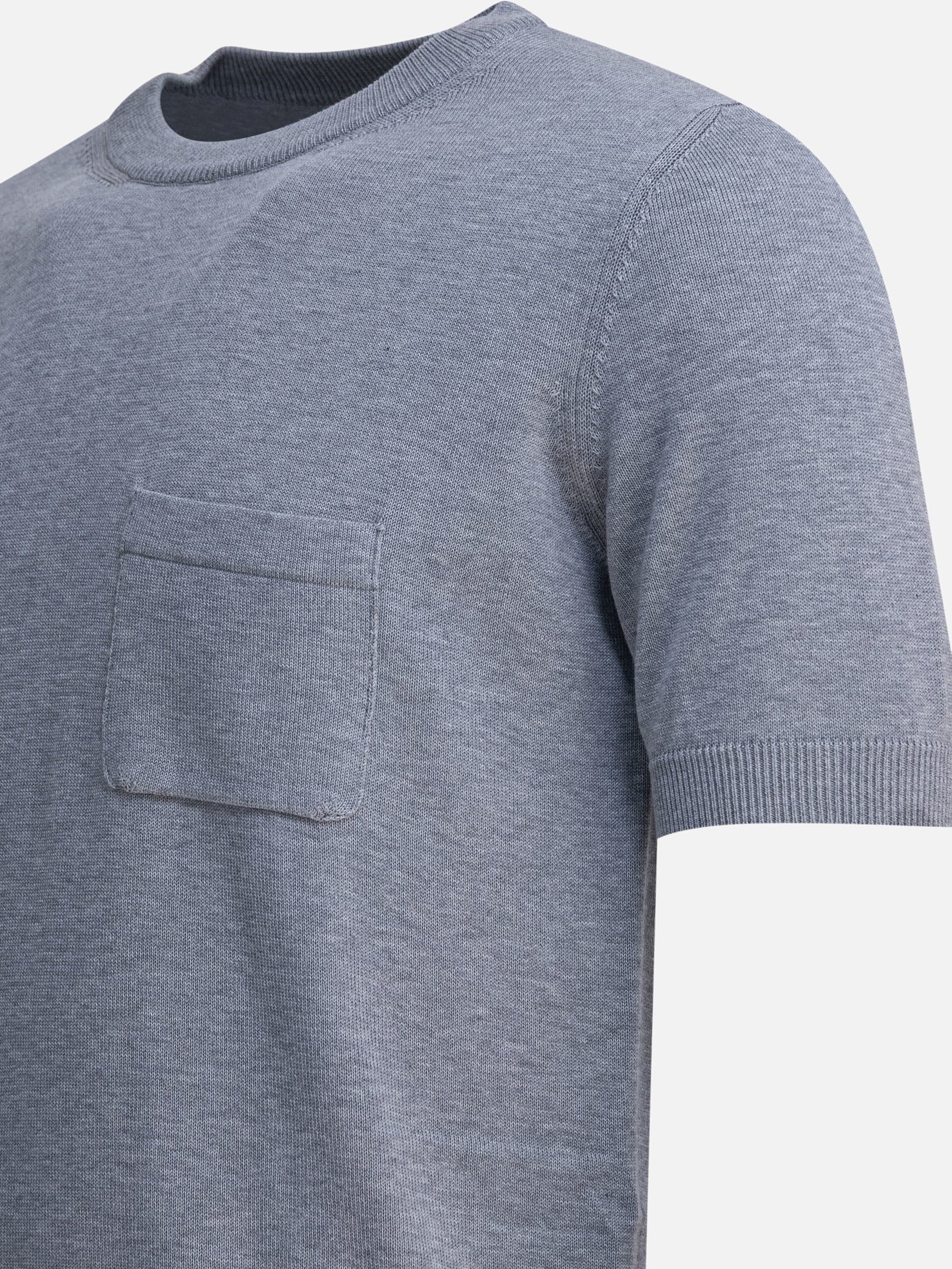 Crewneck t-shirts Solid colour  Grey - Rakkì Men | PDP | VIETTI Online Store | thumbnail_4