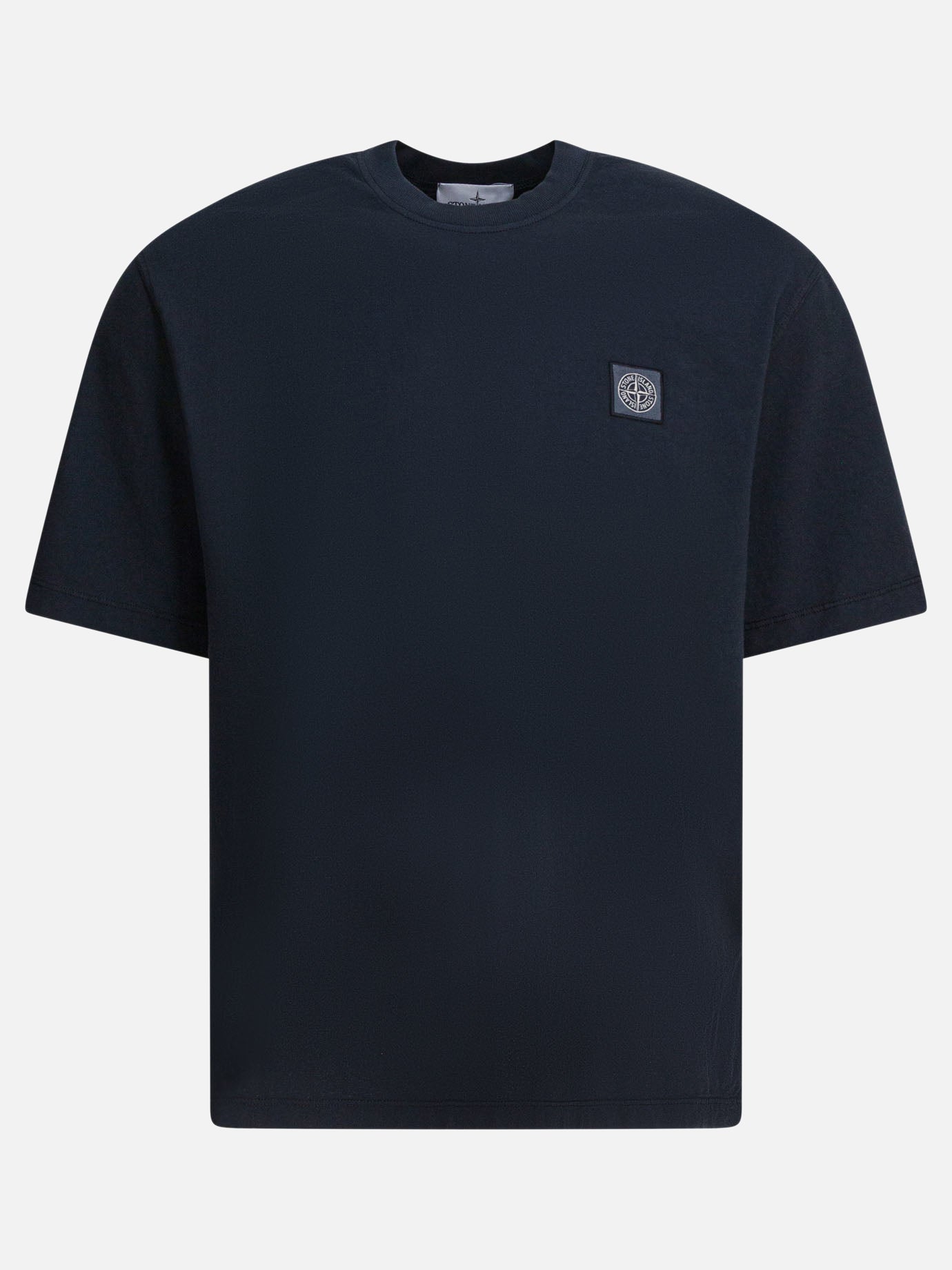 T-shirt girocollo Solid colour  Blu - Stone Island Uomo | PDP | VIETTI Online Store | thumbnail