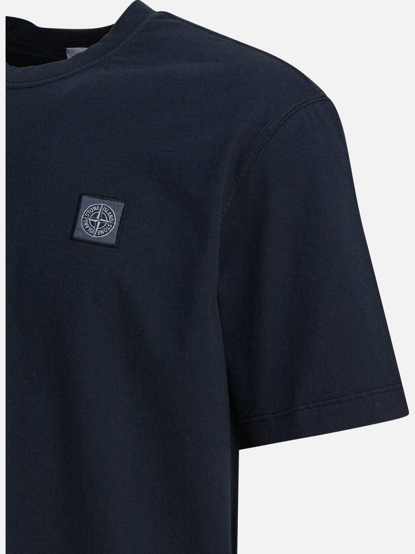 T-shirt girocollo Solid colour  Blu - Stone Island Uomo | PDP | VIETTI Online Store | thumbnail_4