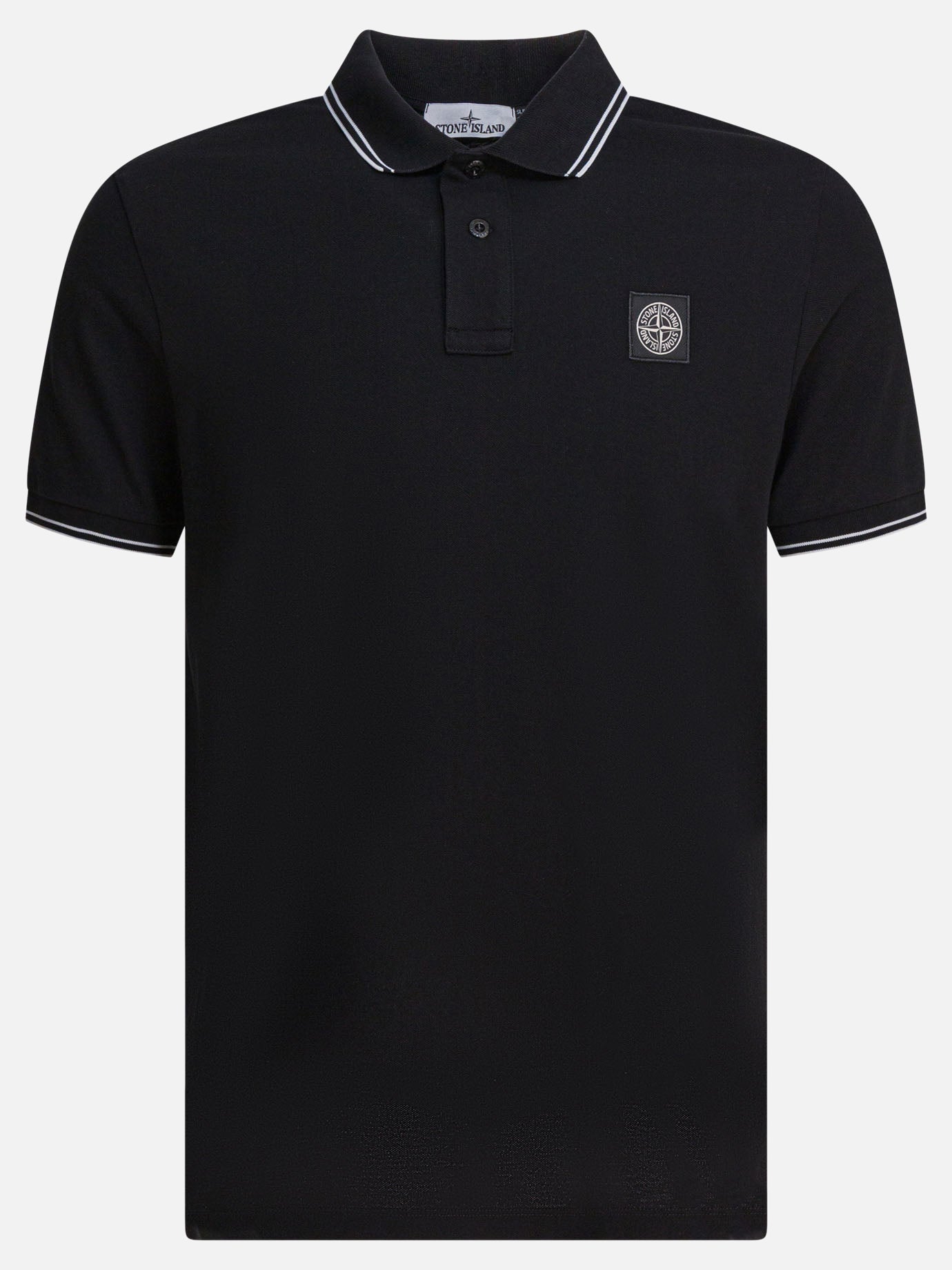 Polo shirts with buttons Logo  Black - Stone Island Men | PDP | VIETTI Online Store | Zoom-Modal
