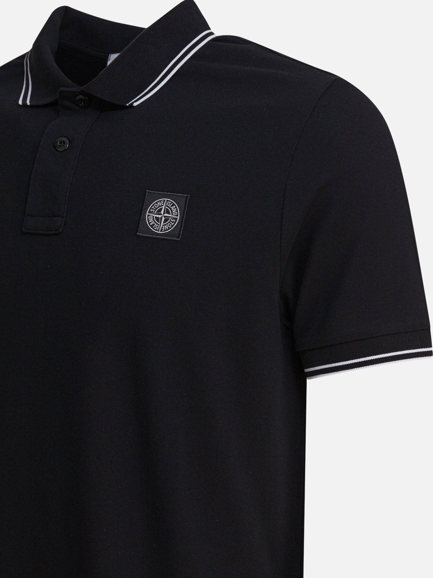 Polo shirts with buttons Logo  Black - Stone Island Men | PDP | VIETTI Online Store | Zoom-Modal_4
