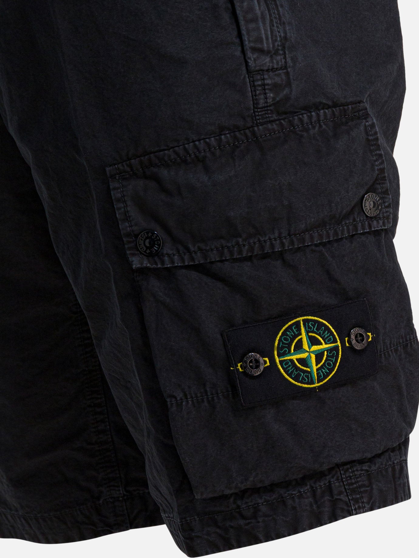 Short cargo Logo  Nero - Stone Island Uomo | PDP | VIETTI Online Store | thumbnail_4