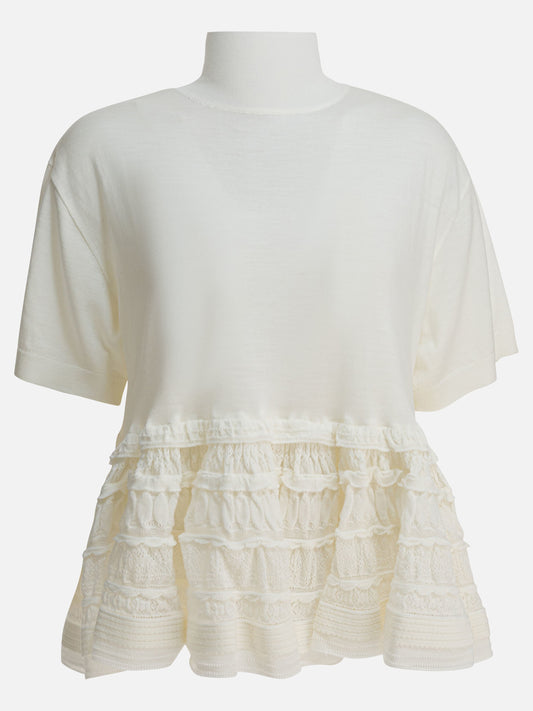 T-shirt lupetto Solid colour  Bianco - Alaïa Donna | PLP | VIETTI Online Store 
