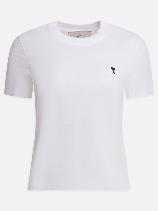 T-shirt girocollo Logo  Bianco - Ami Paris Donna | PDP | VIETTI Online Store 
