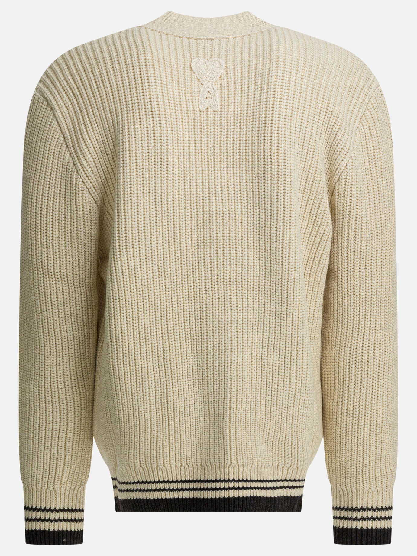 Cardigan Logo  Bianco - Ami Paris Uomo | PDP | VIETTI Online Store | Zoom-Modal_2
