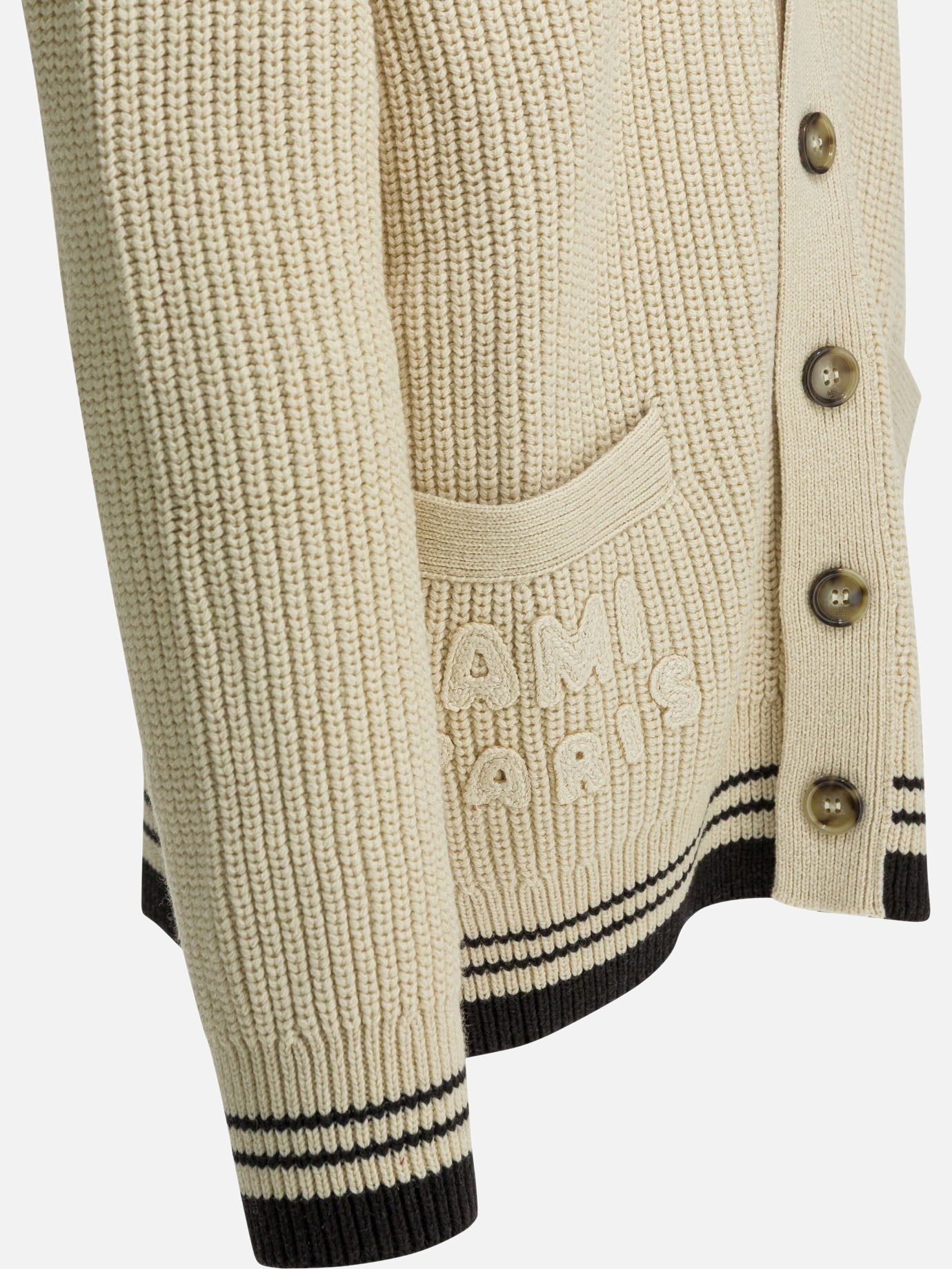 Cardigan Logo  Bianco - Ami Paris Uomo | PDP | VIETTI Online Store | Zoom-Modal_4
