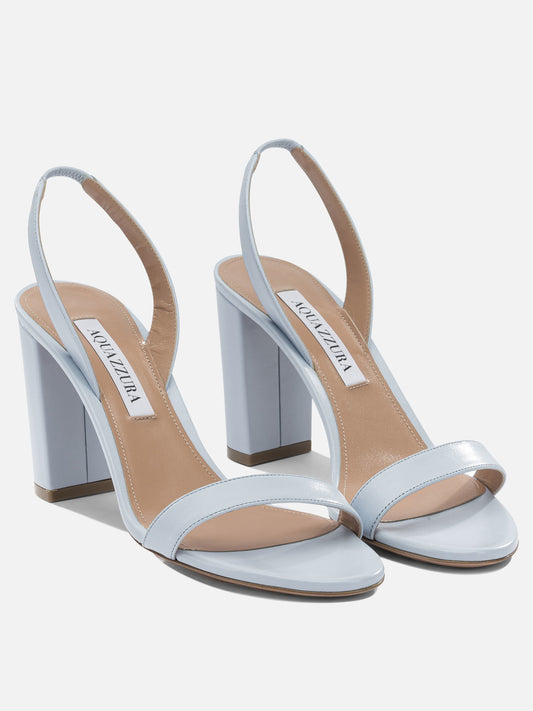 Sandali con tacco 100% leather - 100% leather  Azzurro - Aquazzura Donna | PLP | VIETTI Online Store | 2

