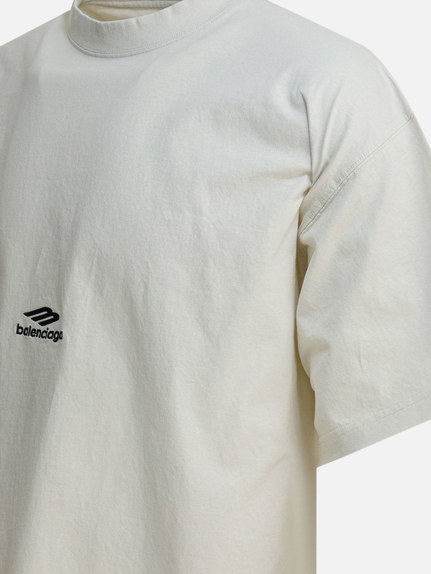 Crewneck t-shirts Logo  White - Balenciaga Men | PDP | VIETTI Online Store | thumbnail_4