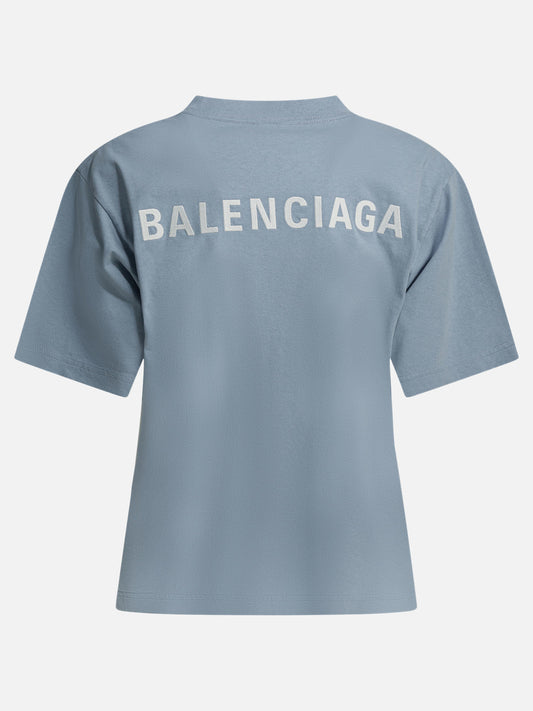 T-shirt girocollo Logo  Azzurro - Balenciaga Donna | PDP | VIETTI Online Store | 2
