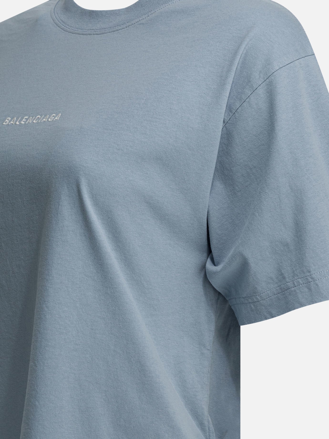T-shirt girocollo Logo  Azzurro - Balenciaga Donna | PDP | VIETTI Online Store | Zoom-Modal_4
